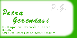 petra gerendasi business card